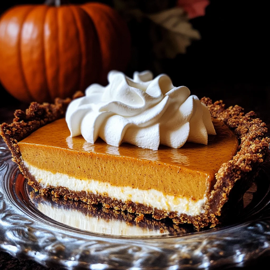 Pumpkin Cheese Pie with Gingersnap Crust