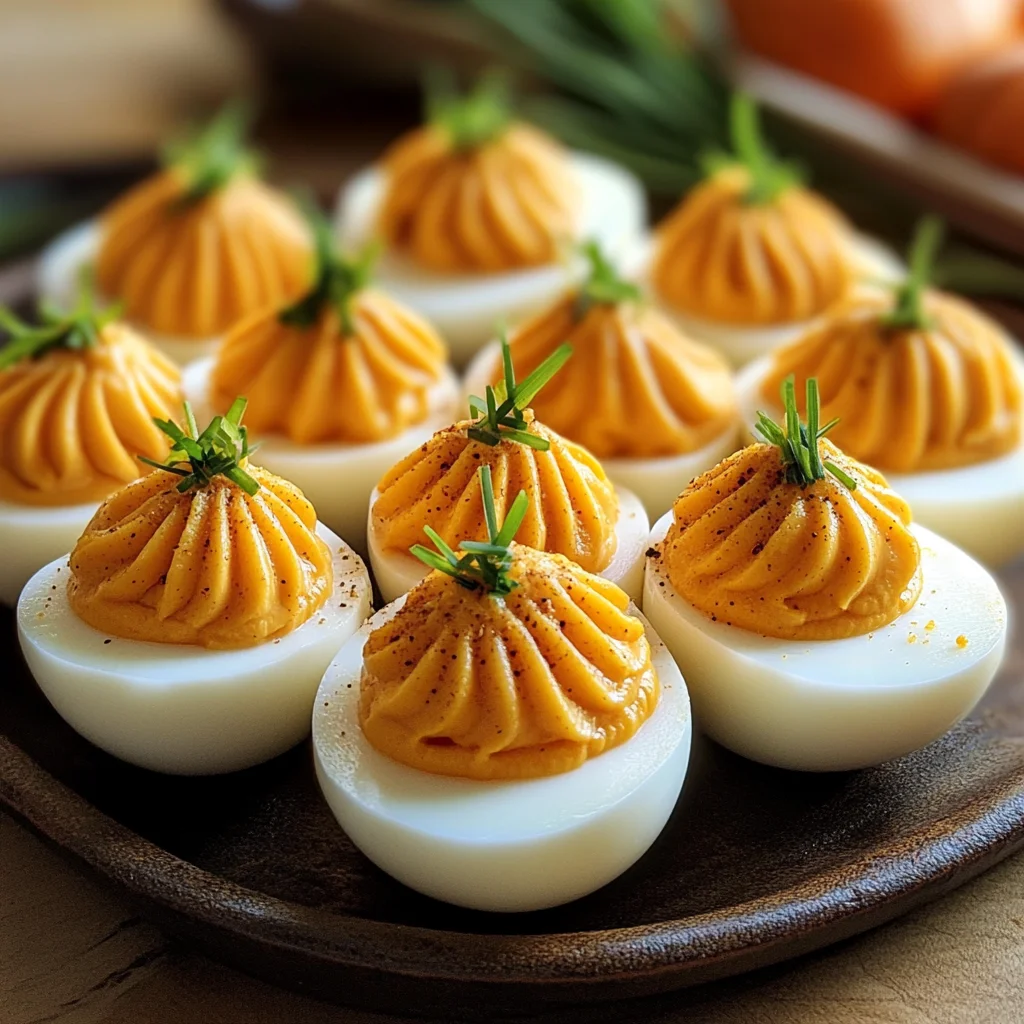 Pumpkin Deviled Eggs