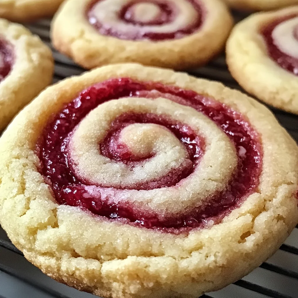 Raspberry Swirl Cookies