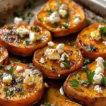 Roasted Sweet Potato Rounds with Honey & Feta