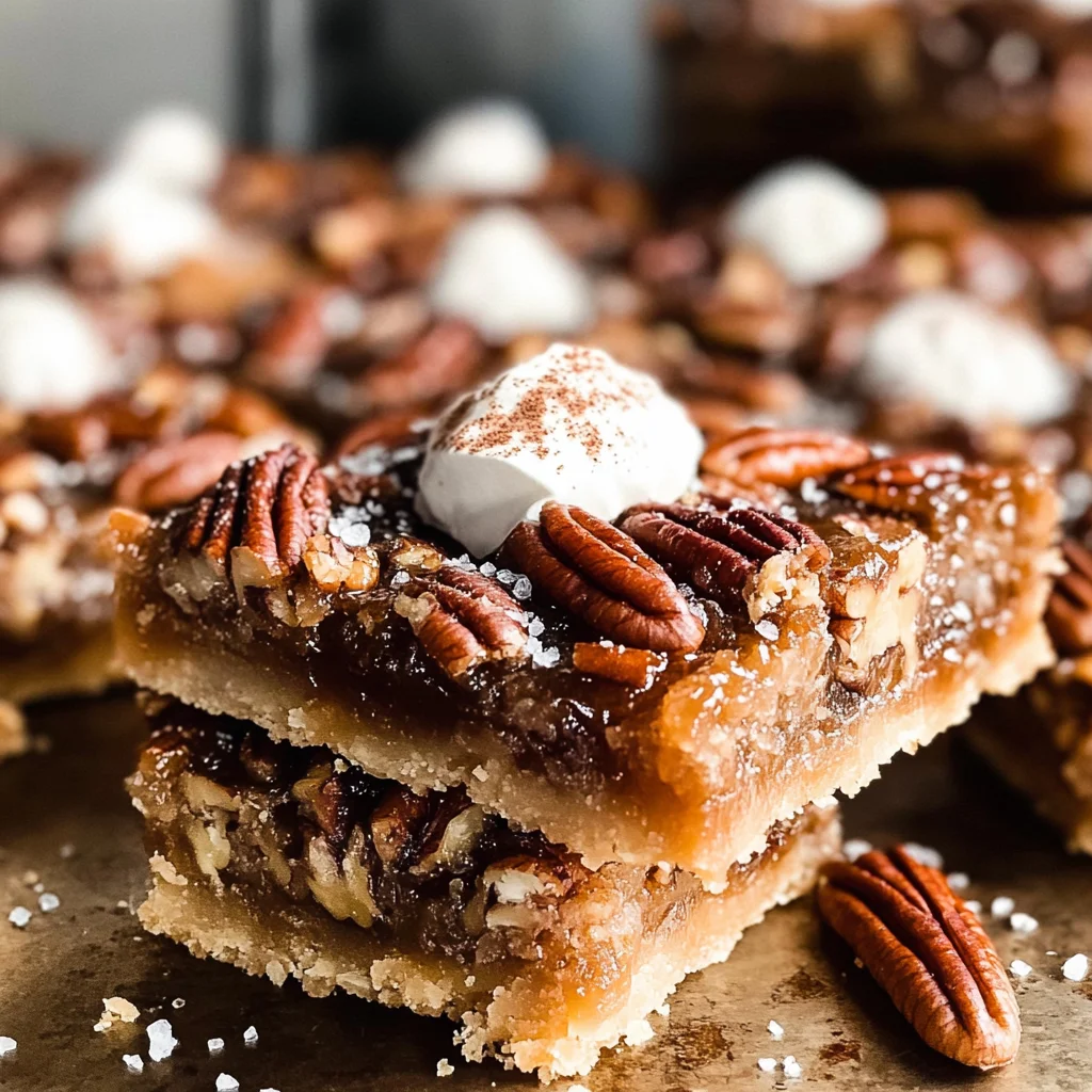Salted Maple Pecan Pie Bars
