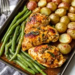 Sheet Pan Honey Mustard Chicken, Beans and Potatoes