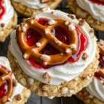 Strawberry Pretzel Pie Cookies