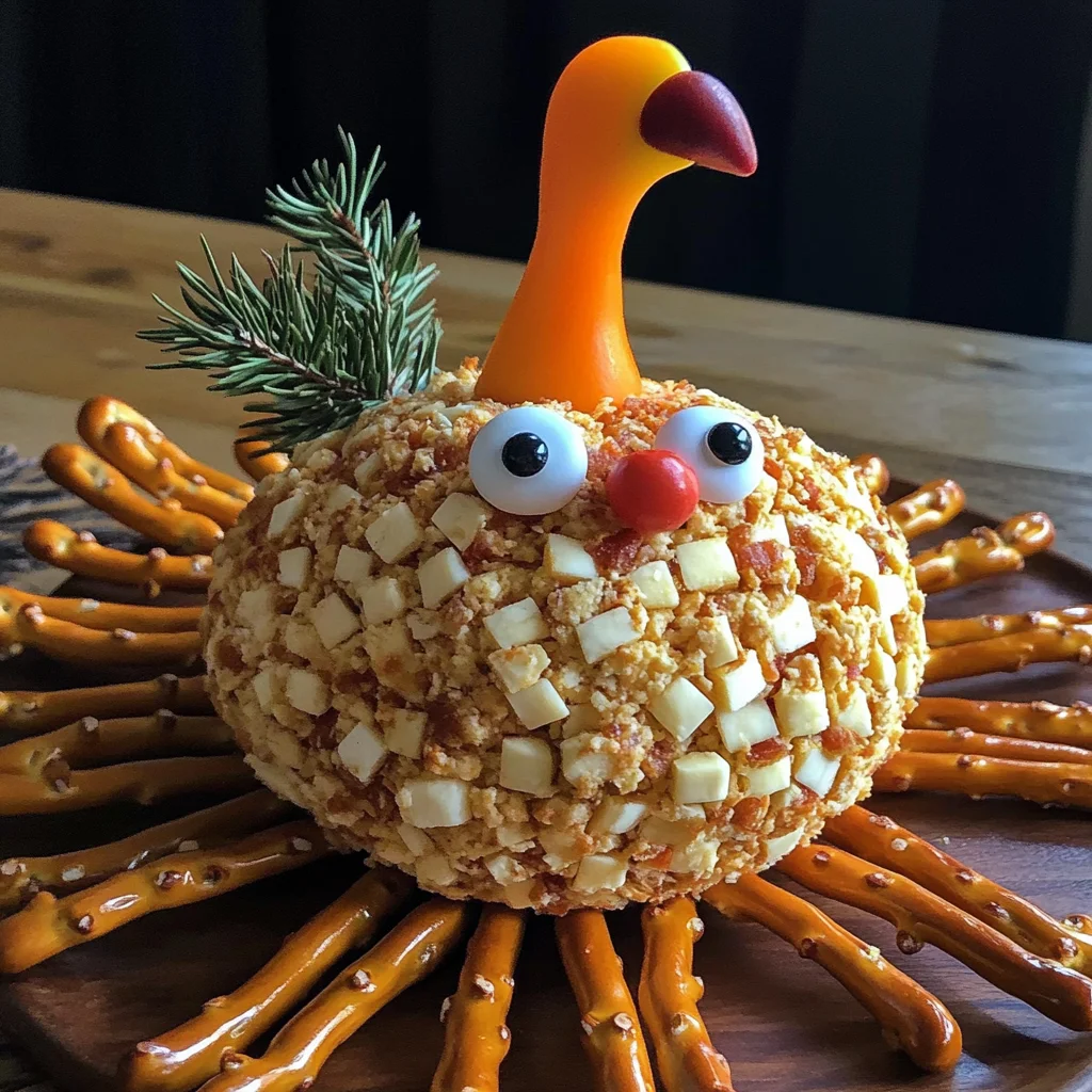 Turkey Shaped Cheese Ball