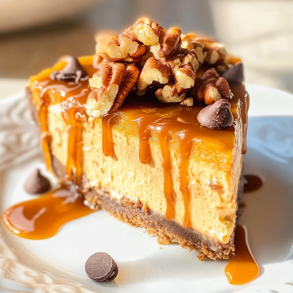 Turtle Pumpkin Cheesecake