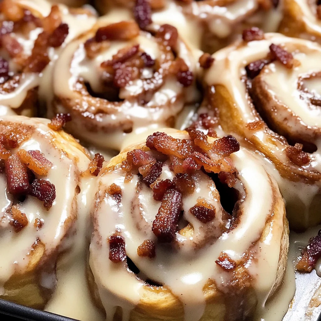 Bourbon Maple Bacon Cinnamon Rolls