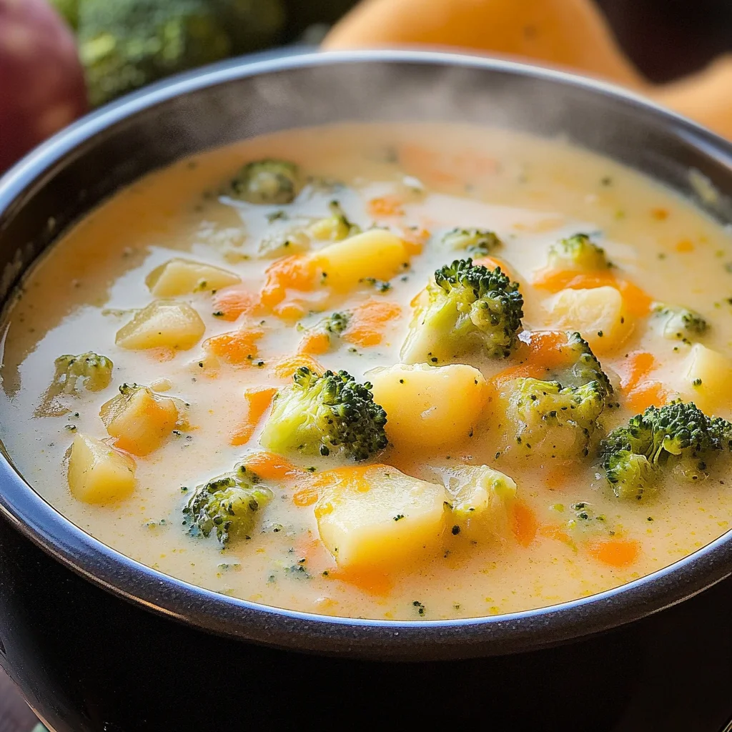 Cheddar Broccoli Potato Soup