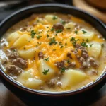 Cheesy Hamburger Potato Soup