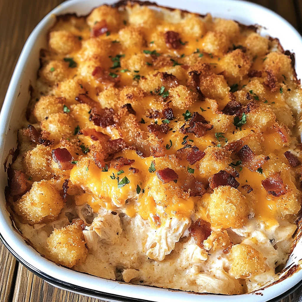 Cracked Out Chicken Tater Tot Casserole
