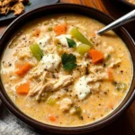 Creamy White Chicken + Rice Soup