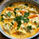 Easy Thai Coconut Curry Dumpling Soup