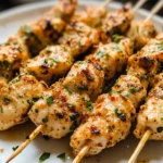 Garlic Parmesan Chicken Skewers