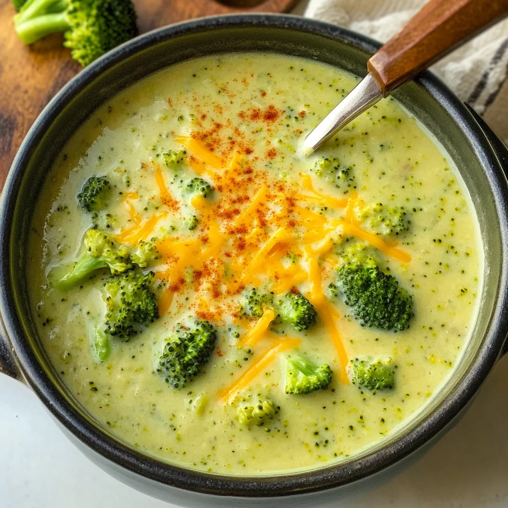 High Protein Broccoli Cheddar Soup