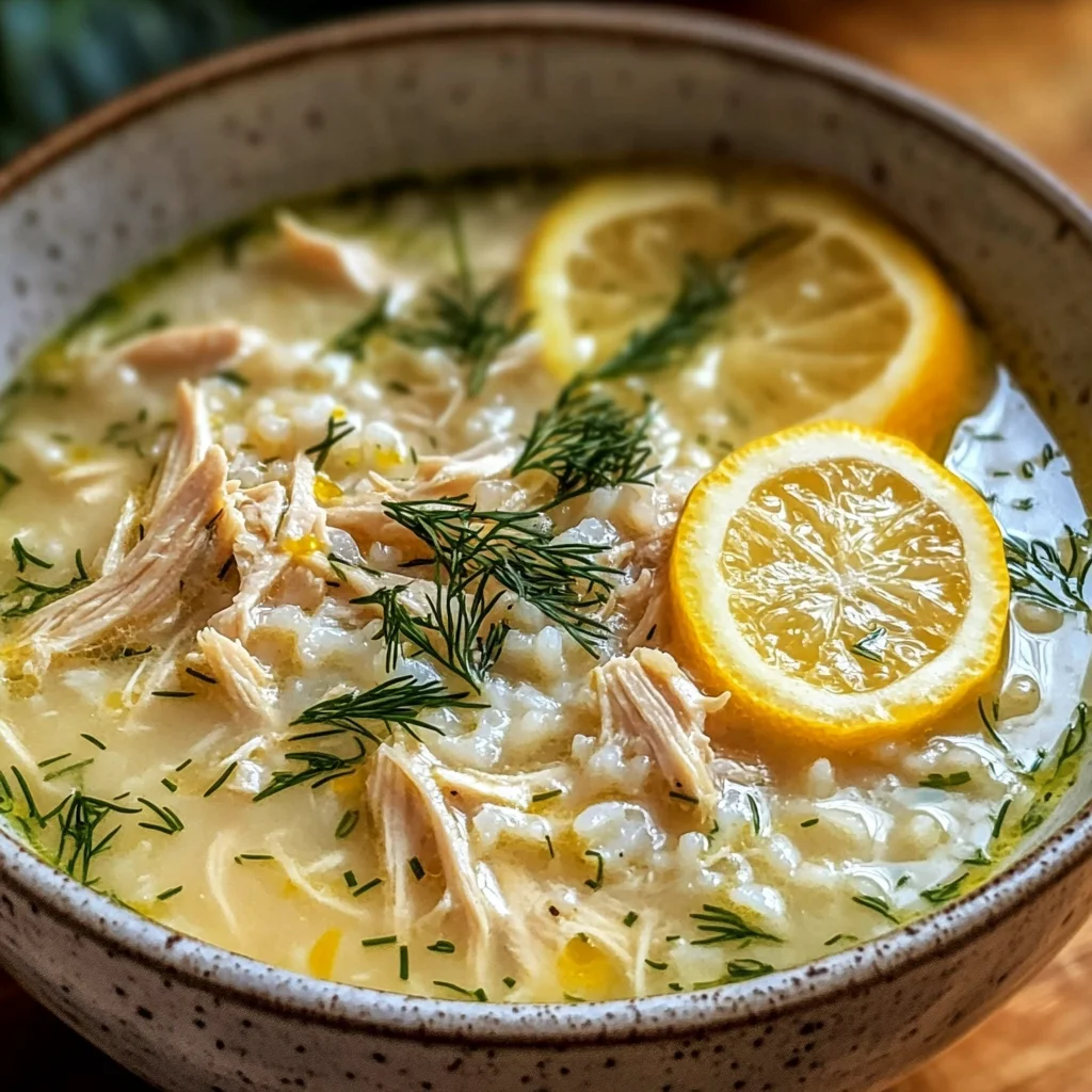 Mediterranean Lemon Chicken Soup: A Creamy, Comforting Bowl of Sunshine