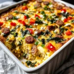 Sausage Hash Brown Breakfast Casserole