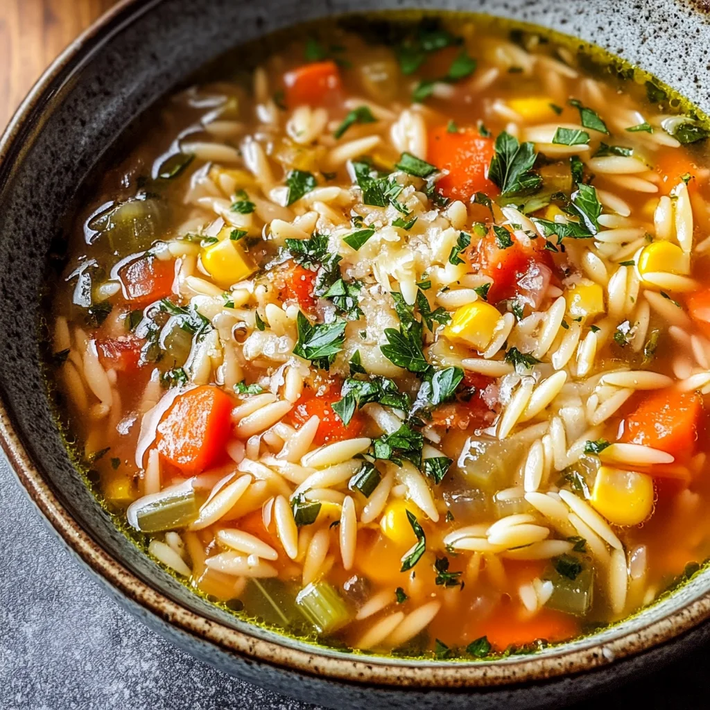 Vegetable Orzo Soup