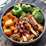 BBQ Chicken & Roasted Sweet Potato Bowls