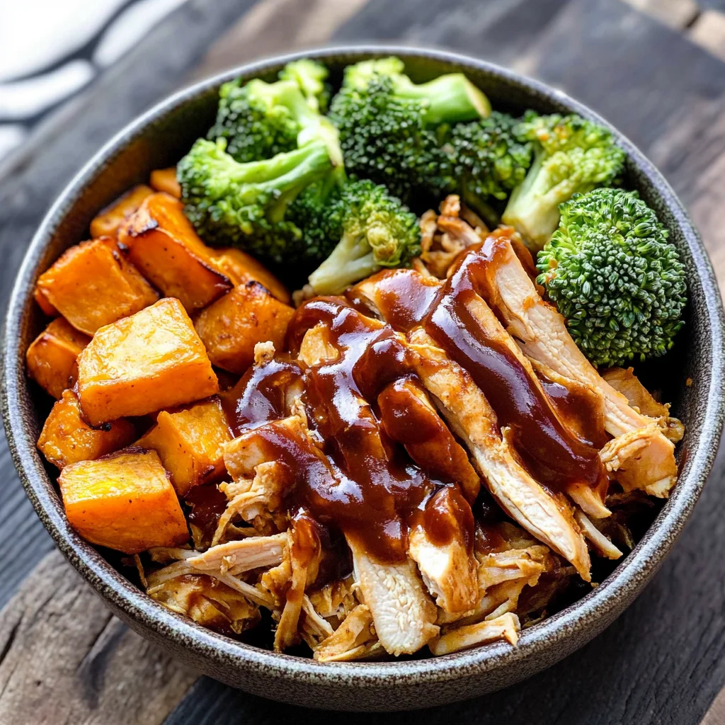 BBQ Chicken & Roasted Sweet Potato Bowls