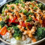 Bang Bang Ground Turkey Rice Bowls