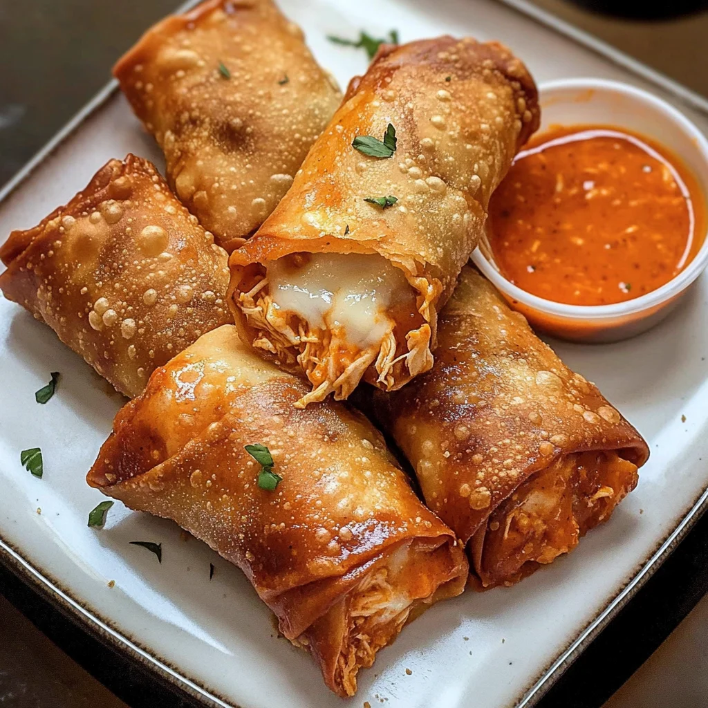 Buffalo Chicken Egg Rolls