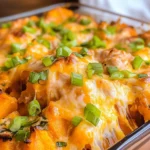 Buffalo Chicken Sweet Potato Casserole