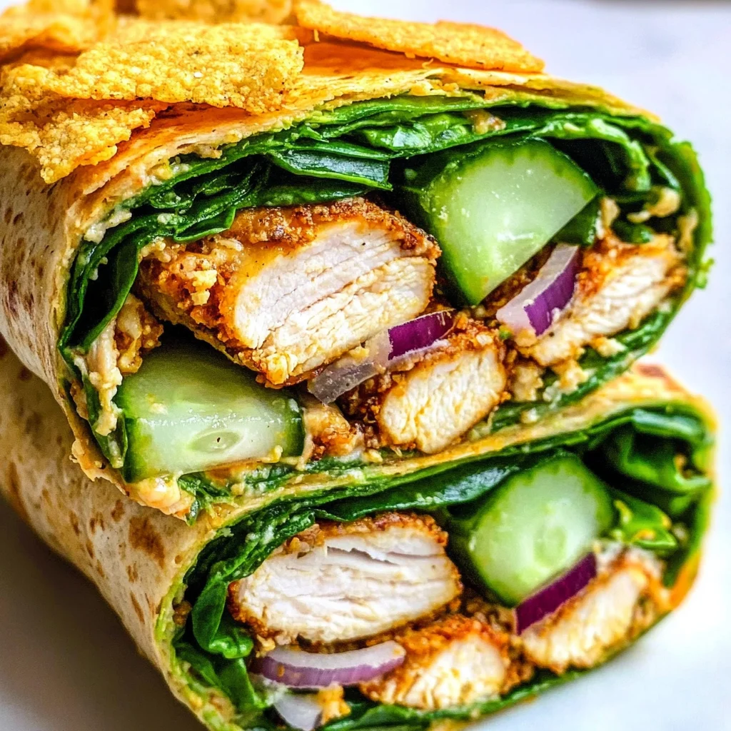 Chicken Hummus Wrap (easy, healthy and versatile!)