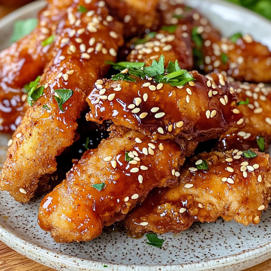 Copycat-Glazed Sesame Chicken Strips