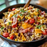 Cowboy Pasta Salad with the BEST Dressing!
