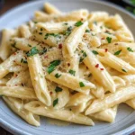 Creamy Garlic Penne Pasta