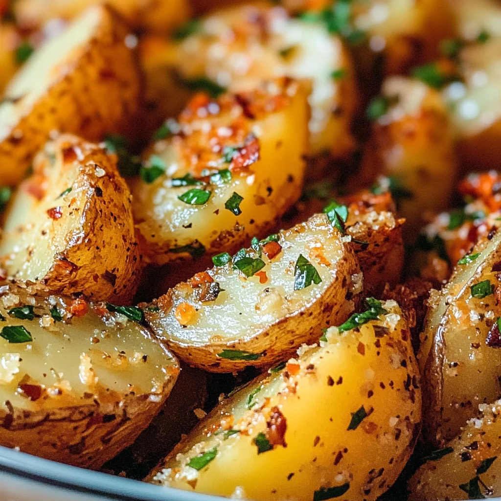 Crispy Garlic Parmesan Potatoes