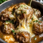 Crock Pot French Onion Meatballs