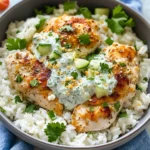 Dump-and-Bake Chicken Tzatziki with Rice Recipe