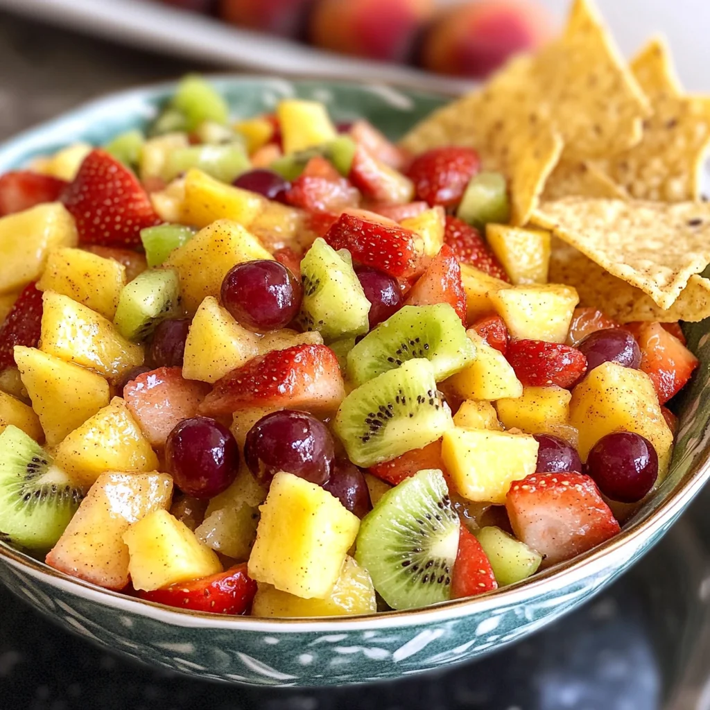 Fruit Salsa With Cinnamon Tortilla Chips
