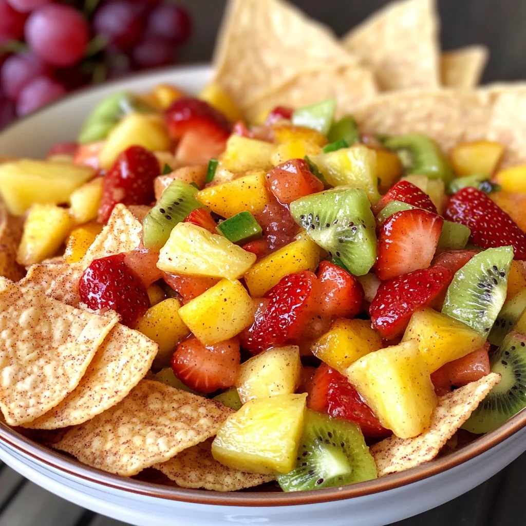 Fruit Salsa With Cinnamon Tortilla Chips