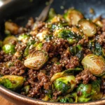 Ground Beef and Brussels Sprouts