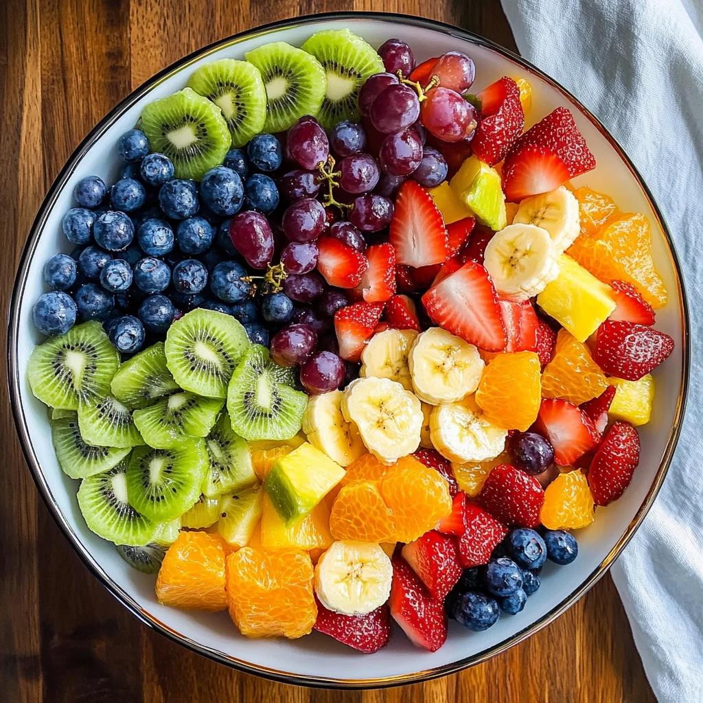 Honey Lime Rainbow Fruit Salad