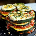 Layered Zucchini Ricotta Melts with Marinara