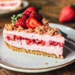 No-Bake Strawberry Crunch Cheesecake