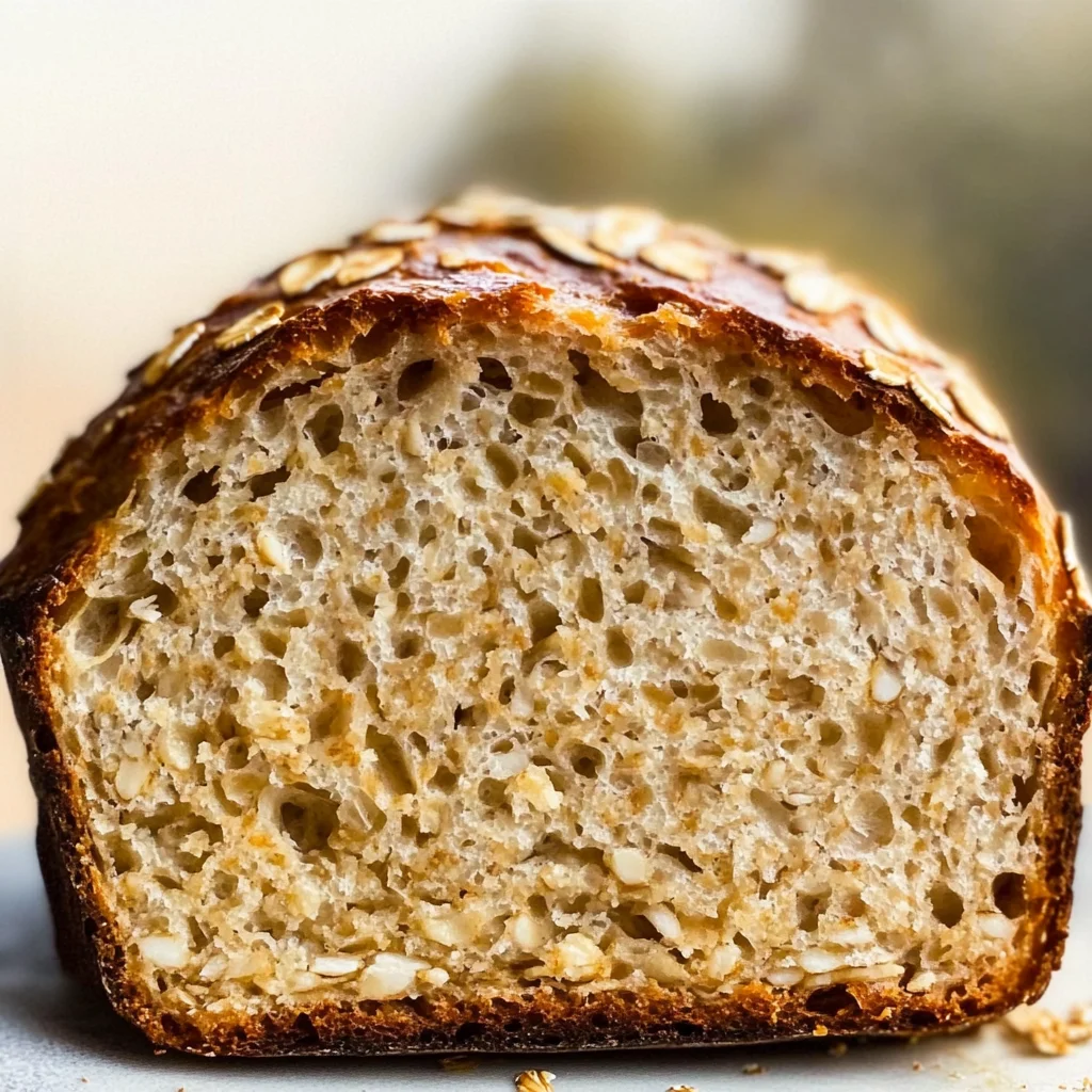 No-Knead Honey Oat Bread
