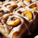 Peach Cobbler Cinnamon Rolls
