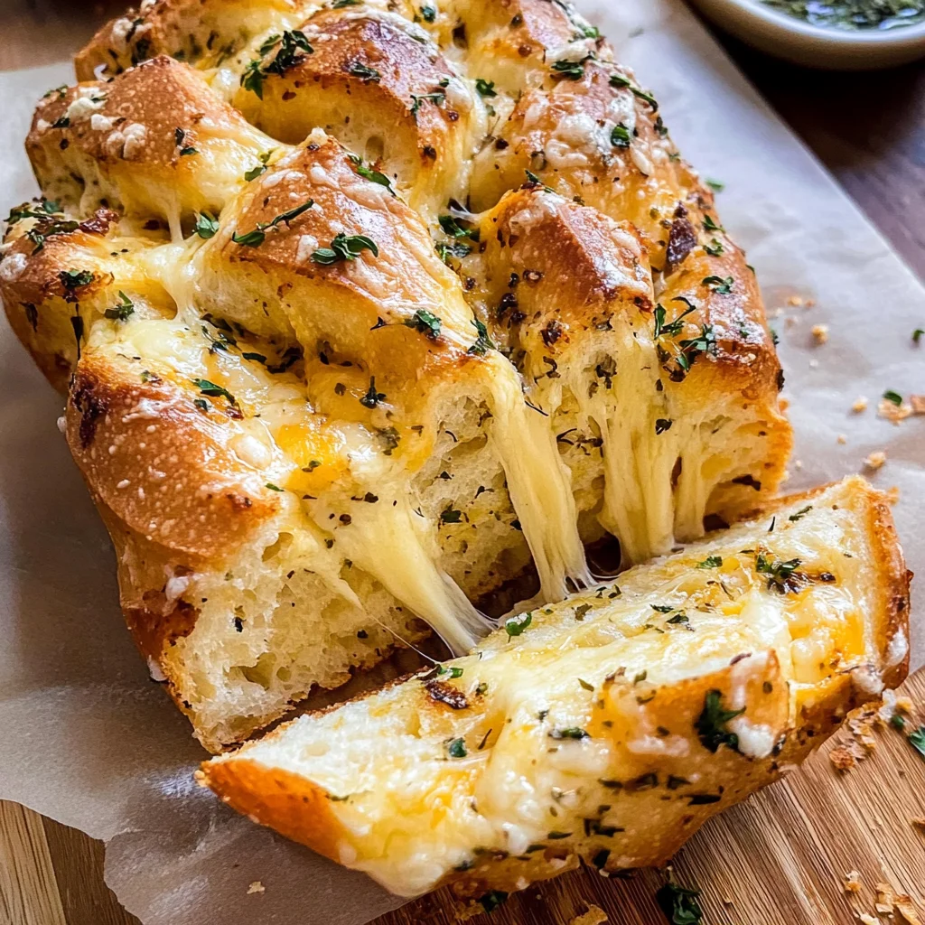 Soft Garlic Herb Cheddar Cheese Bread