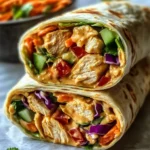 Thai Peanut Chicken Wraps