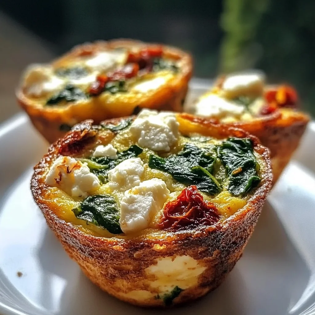 Whip Up Delicious Spinach Feta and Sun-Dried Tomato Egg Muffins Today!