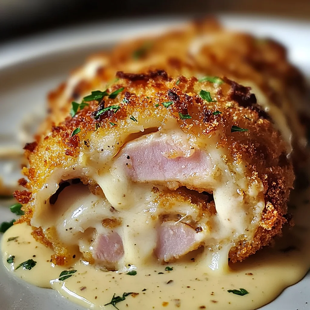crispy creamy chicken cordon bleu