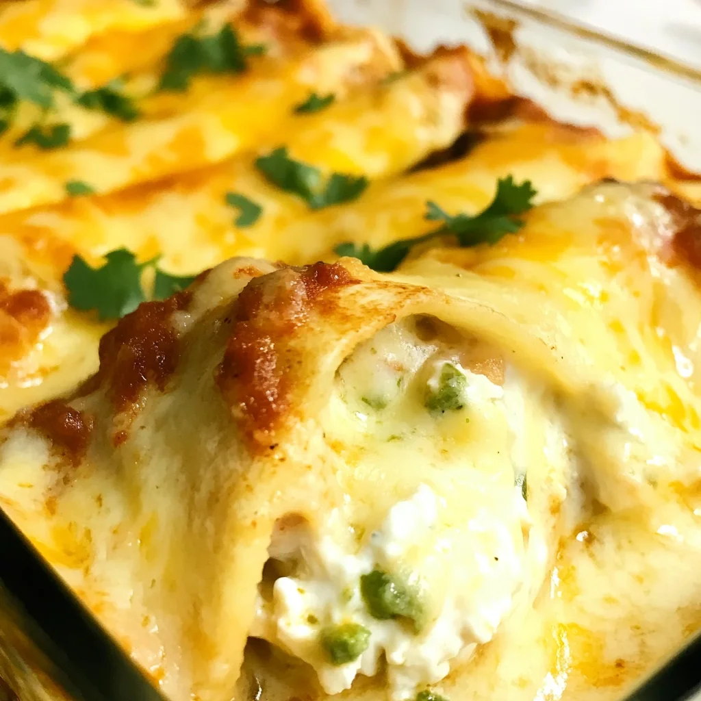 Cottage Cheese Chicken Enchiladas