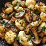 Flavor-Packed Garlic Mushrooms Cauliflower Skillet for Easy Dinners