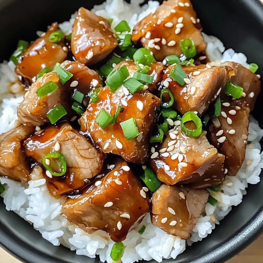 Honey Garlic Pork Rice Bowl