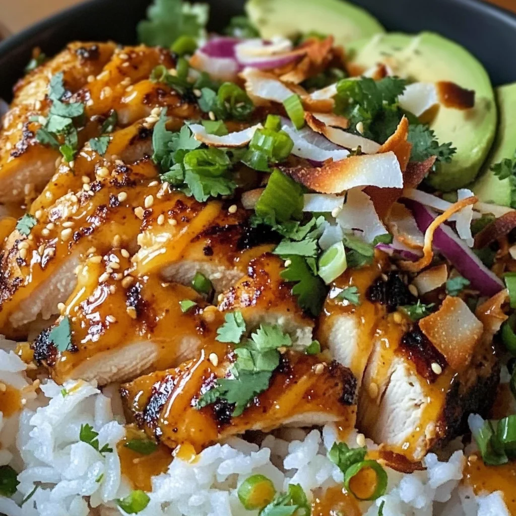 Spicy Maple Chicken and Coconut Rice