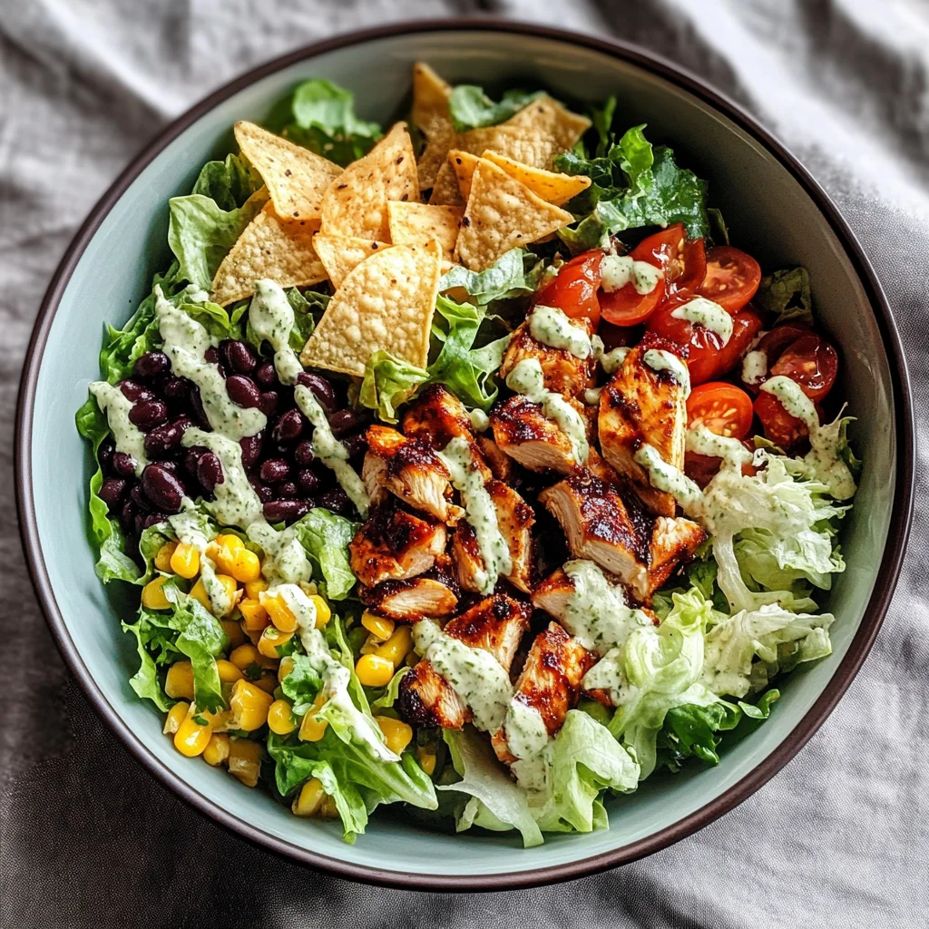 BBQ Chicken Chopped Salad with Cilantro Ranch