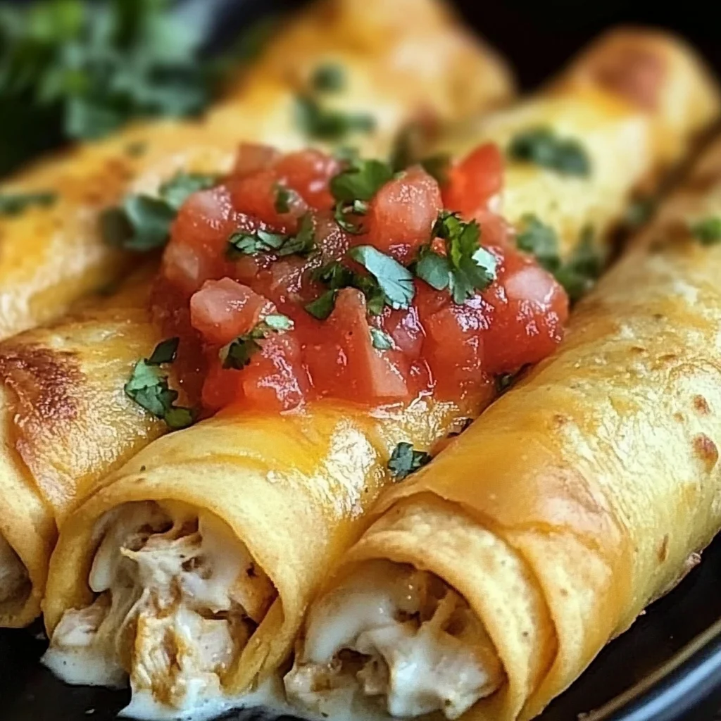 Baked Cream Cheese Chicken Taquitos